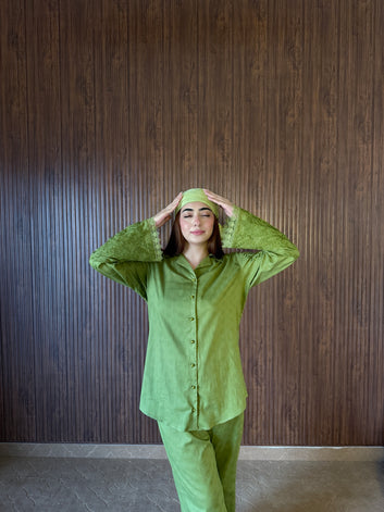 ZN-0016 Co-ord set  Textured Cotton Lawn